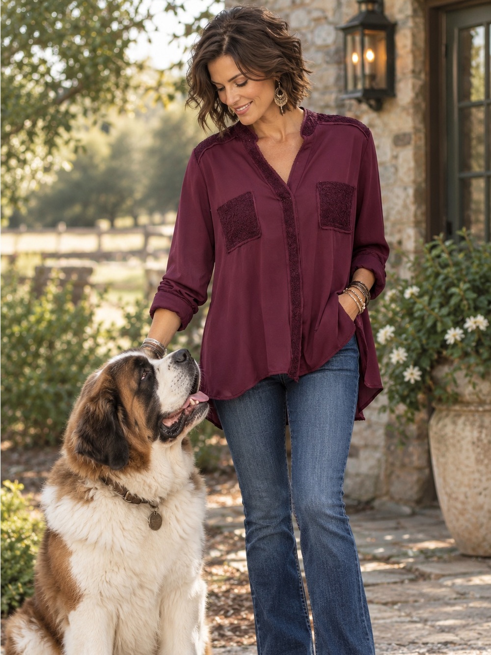 Beverly Drive 1X blouse